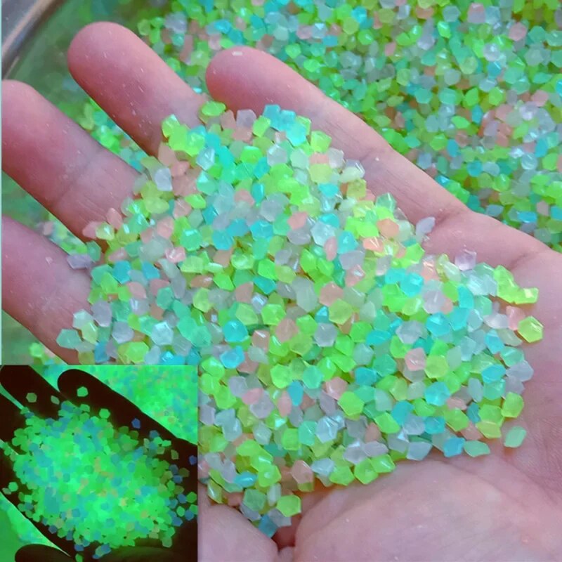 Aquarium Marine Tank - 1000pcs 어두운 자갈 돌에 3-5mm 빛나는