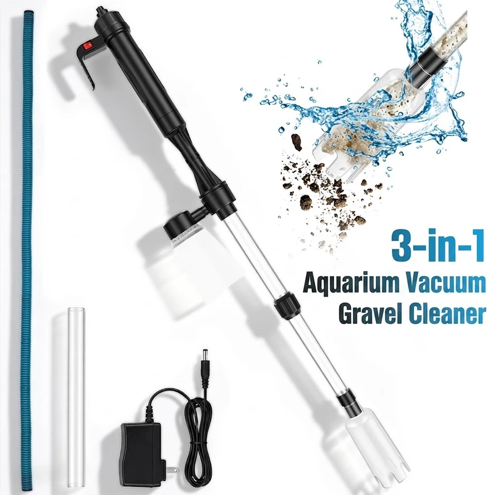 Marine Aquarium Vacuum - 수족관 진공 자갈 청소기 3 in