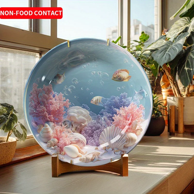 세라믹 바다 테마 수족관 접시 및 벽 장식 - 조개와  - Marine Aquarium Design 리뷰 및 가격