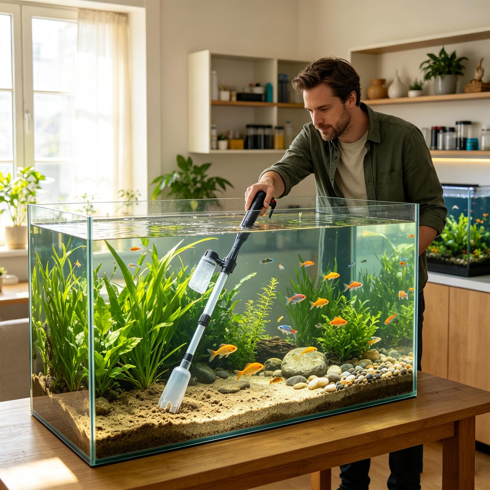 3 in 1 수족관 진공 청소기 물갈이 기능이 있는 모 - Marine Aquarium Vacuum 리뷰 및 가격