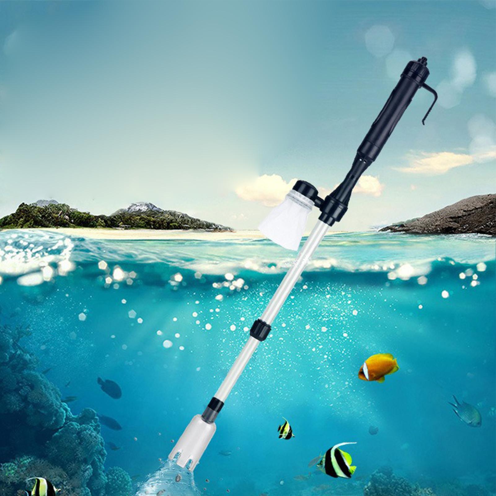 수족관 진공 자갈 청소기 조정 가능한 텔레스코픽 USB - Marine Aquarium Vacuum 리뷰 및 가격