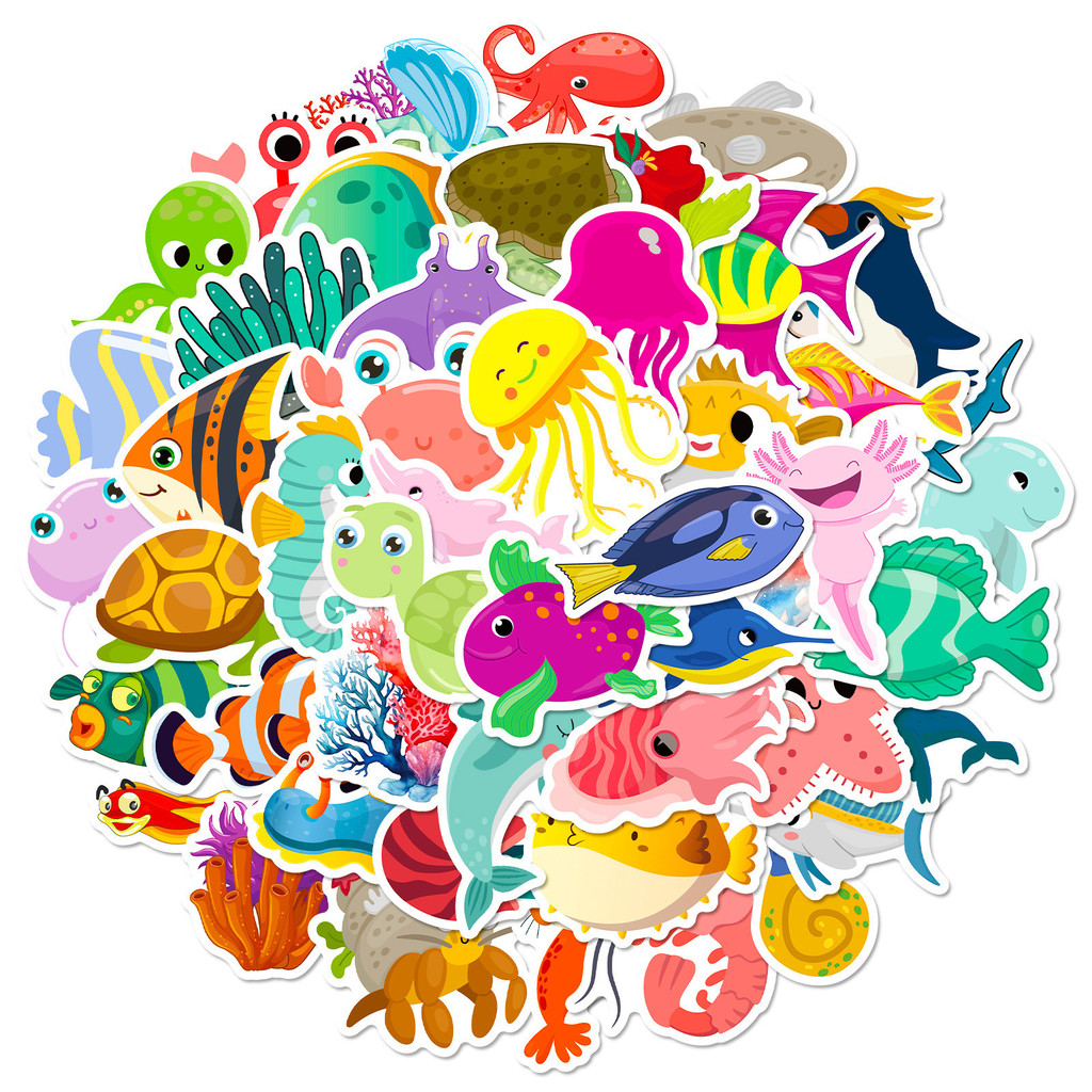 50개 해양 생물 스티커 어린이 장난감용 돌고래 및 상 - Marine Aquarium & Regional Centre 리뷰 및 가격
