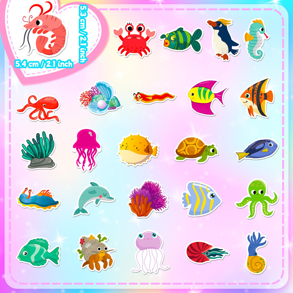 50개 해양 생물 스티커 어린이 장난감용 돌고래 및 상 - Marine Aquarium & Regional Centre 리뷰 및 가격
