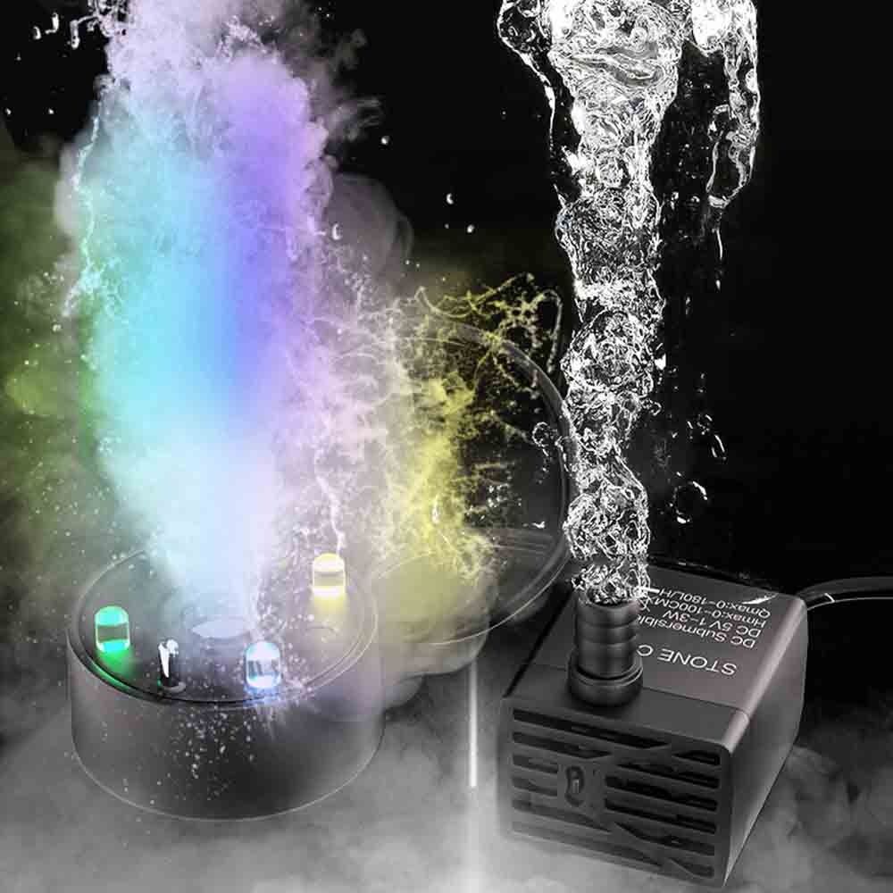 2-IN-1 미스트 메이커 다채로운 LED 조명 5V  - Aquarium Marine Tank 리뷰 및 가격